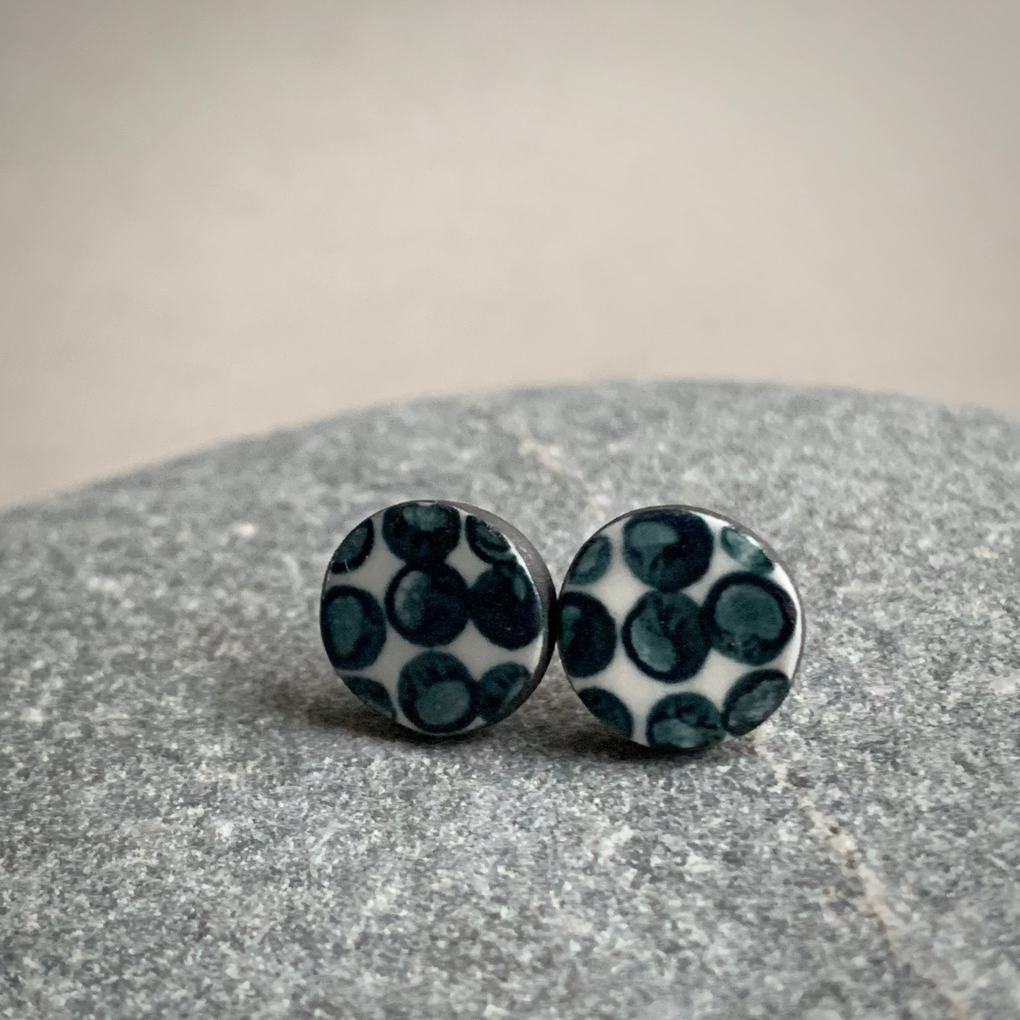 Printed Dots Studs