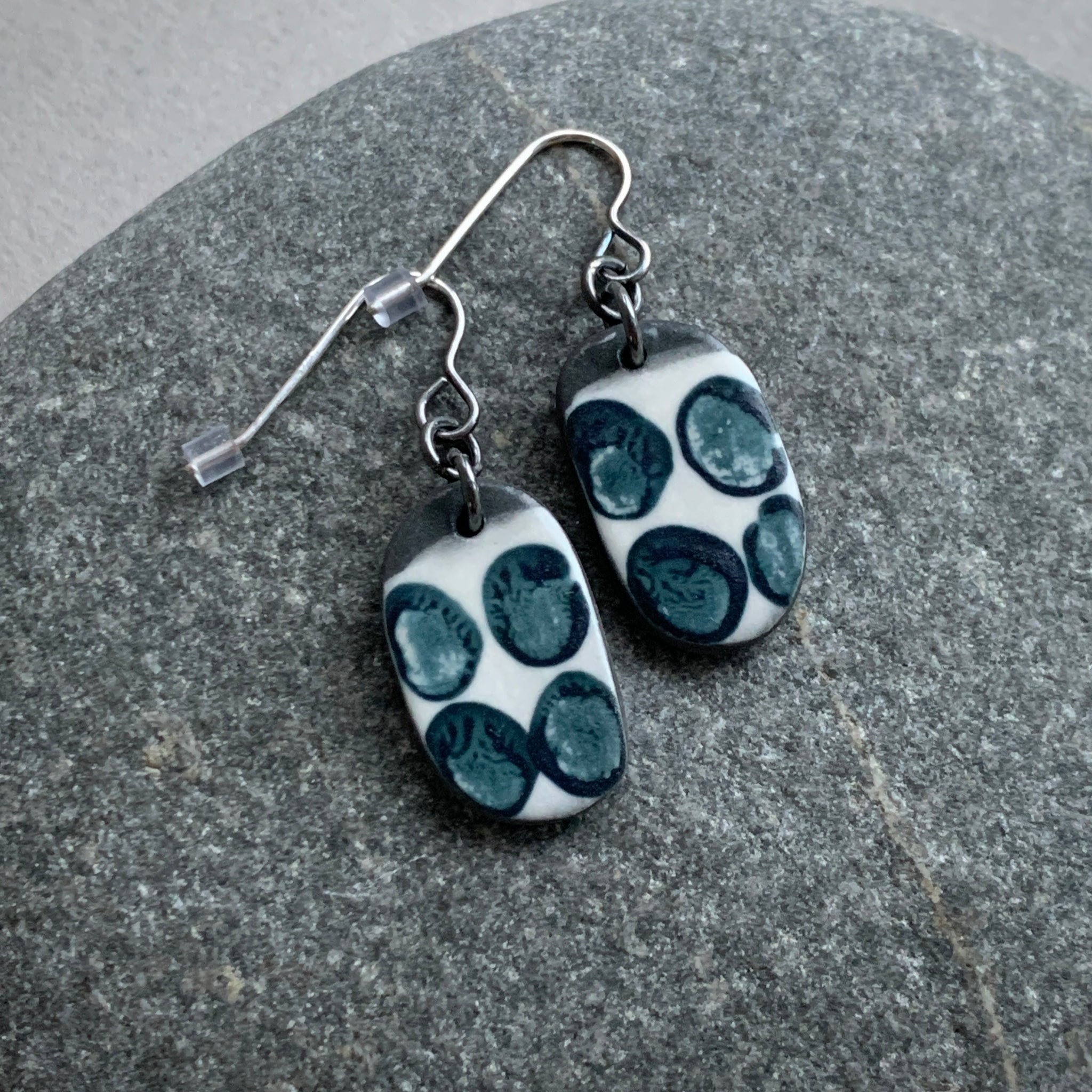 Large Printed Spots Earrings #3