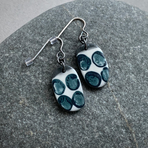 Large Printed Spots Earrings #3